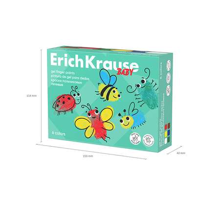 Краски пальчиковые ErichKrause 4 цв.