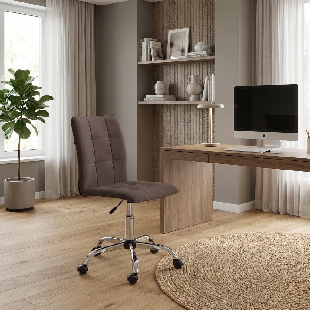 Компьютерное кресло TETCHAIR Ван велюр коричневый - фото 1