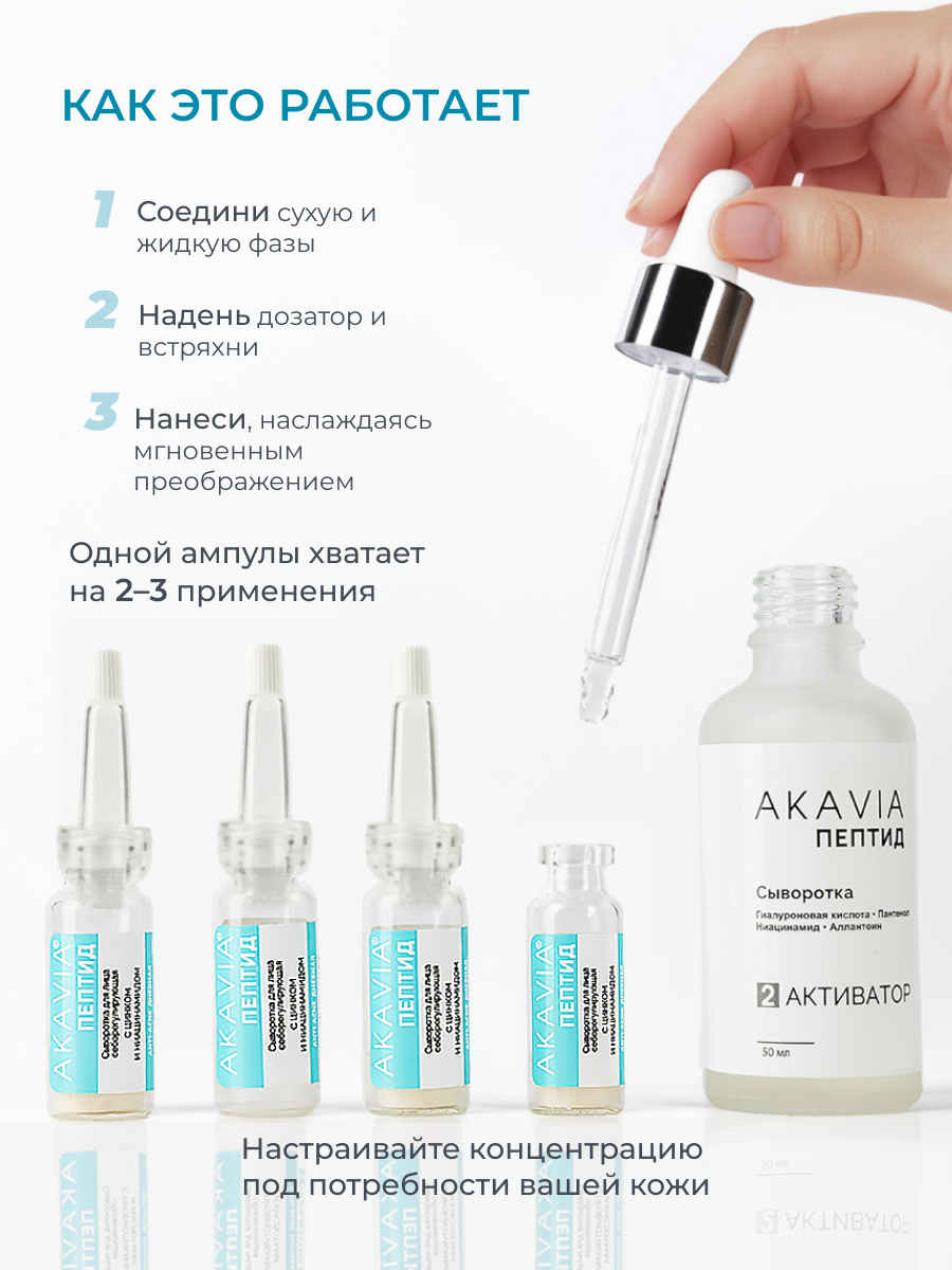 Сыворотка АКАВИЯ Anti-Аcne дневная с цинком - фото 9