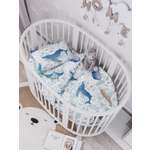 Комплект постельного белья Lemony kids в овальную кроватку Gianni Голубой 3 предмета