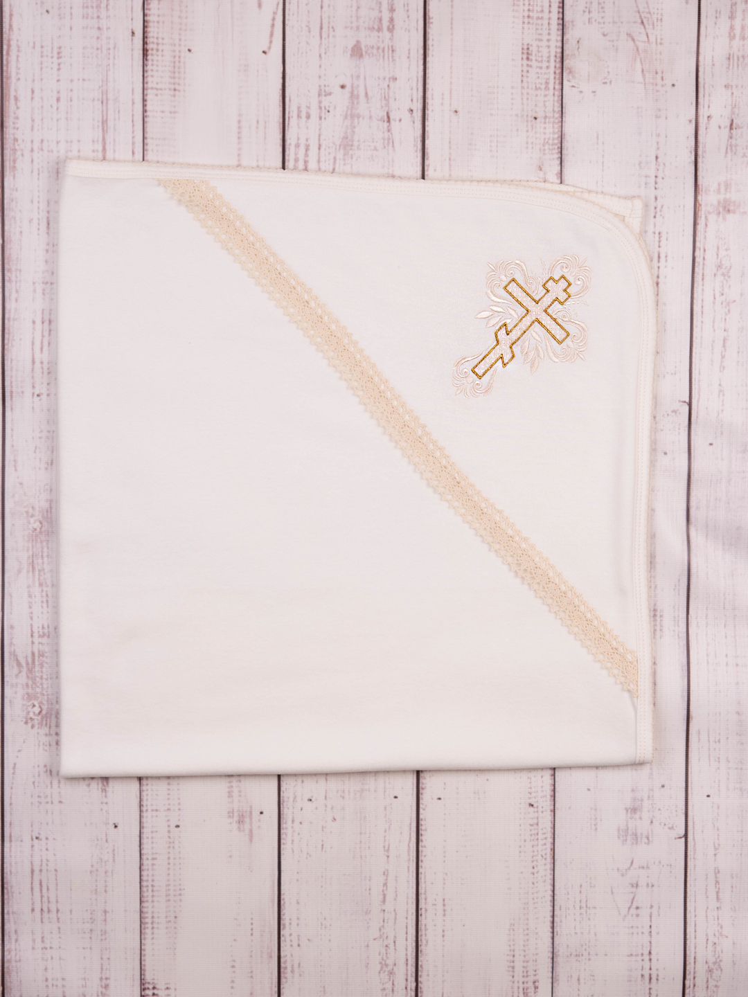 Пелёнка Совенок Дона крестильная трикотаж 80х80 см - фото 3