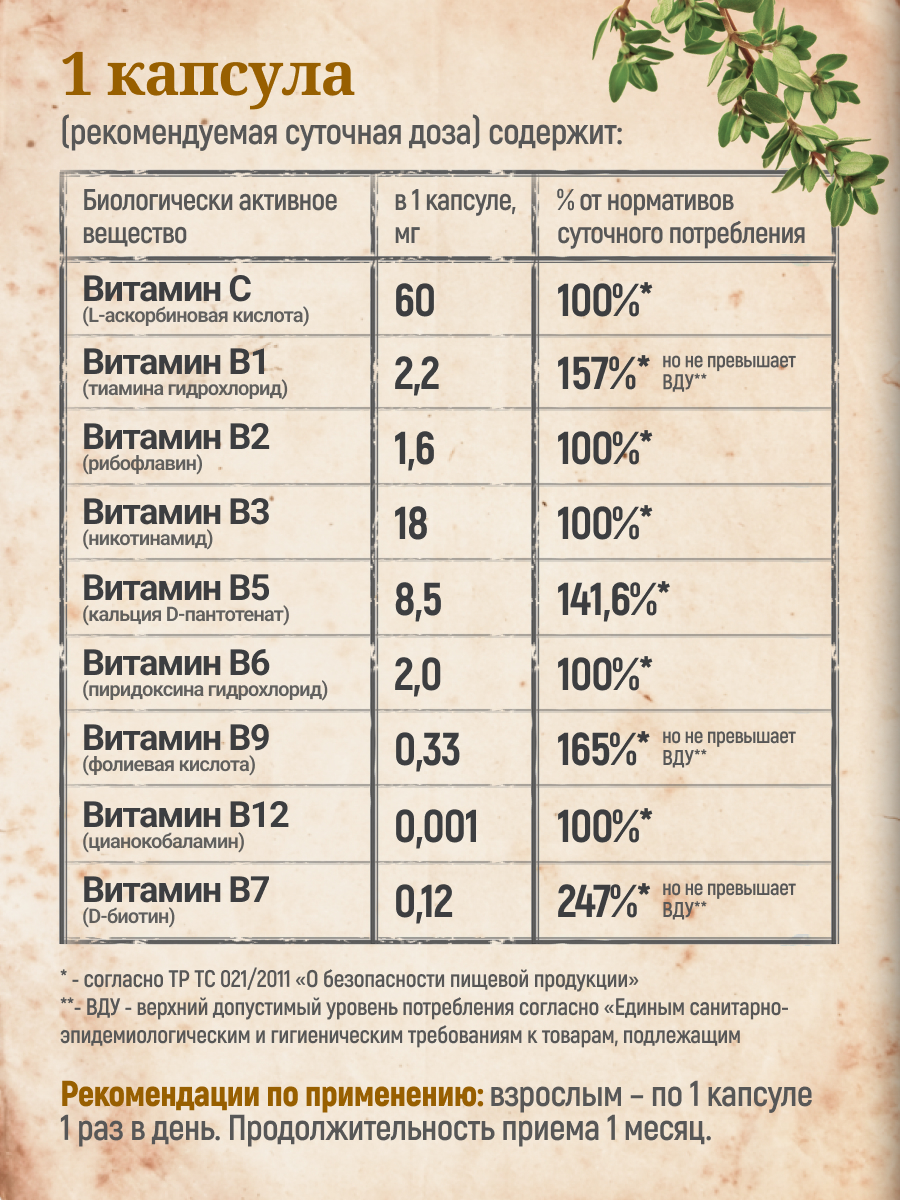 БАД MedCraft Витамины группы B комплекс для женщин: b complex с тиамин - фото 5