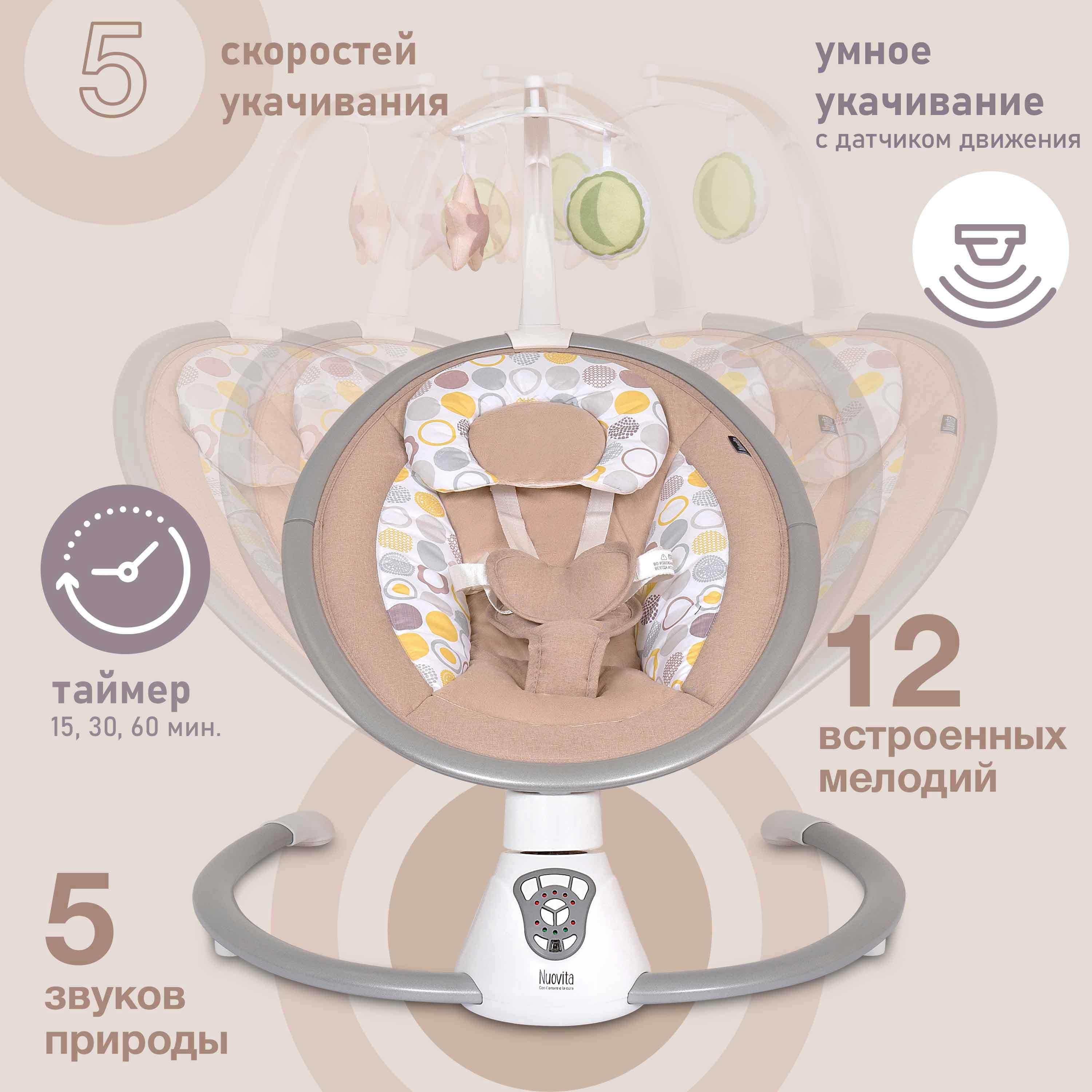 Шезлонг Nuovita Mistero MS4 бежевый - фото 6