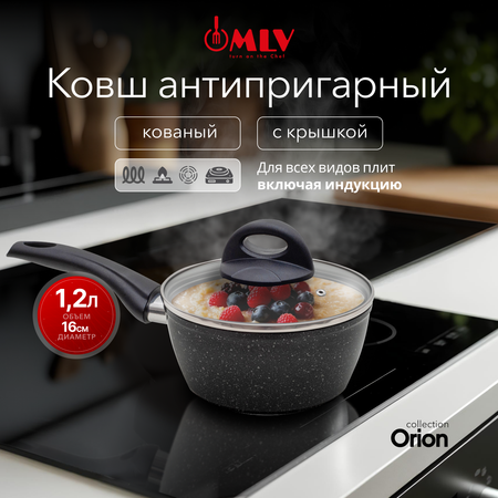 Ковш для индукционной плиты с крышкой Moulin Villa Оrion 1,2 литра