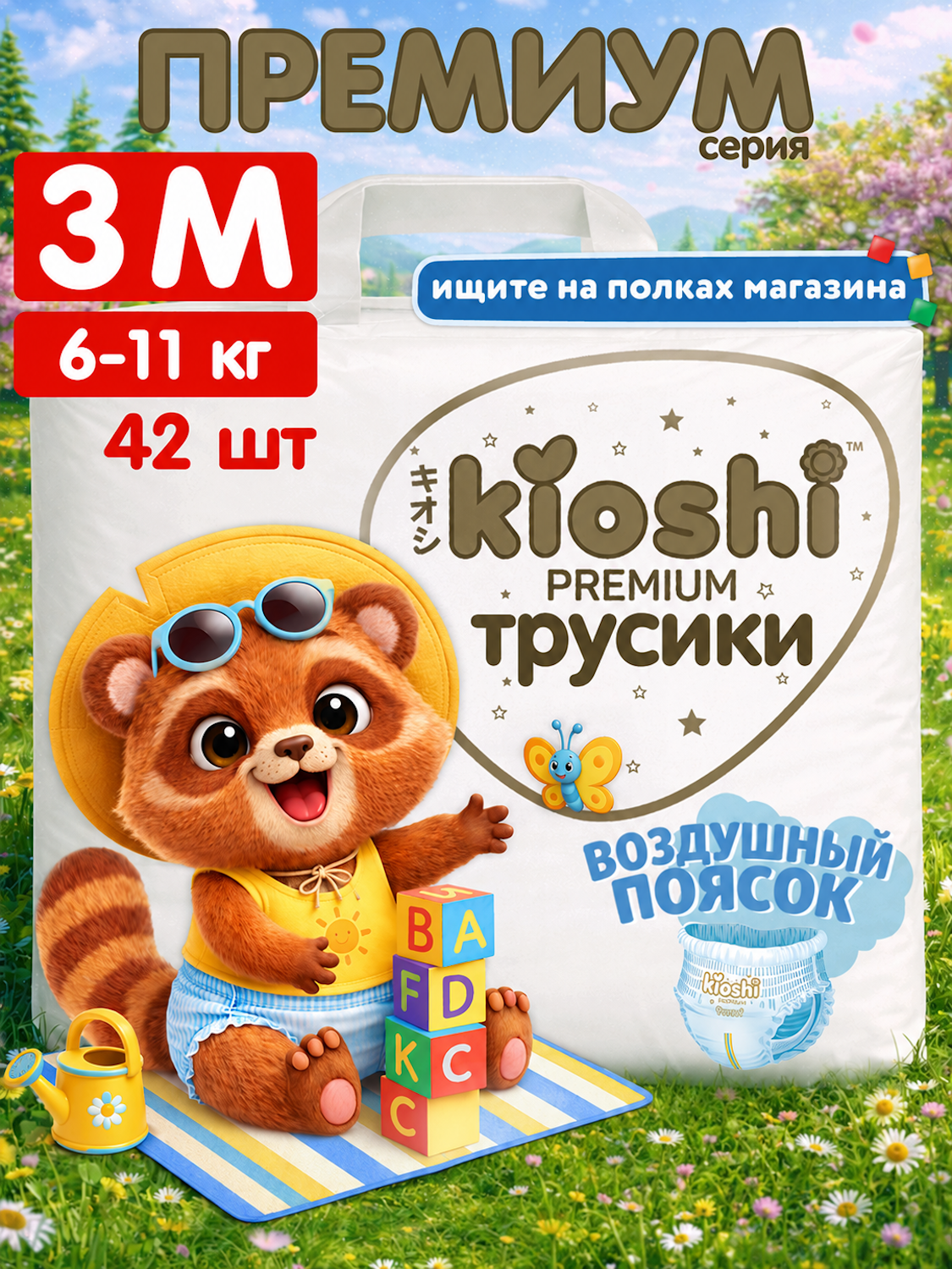 Трусики Kioshi Premium M (6-11 кг) 42 шт. - фото 1