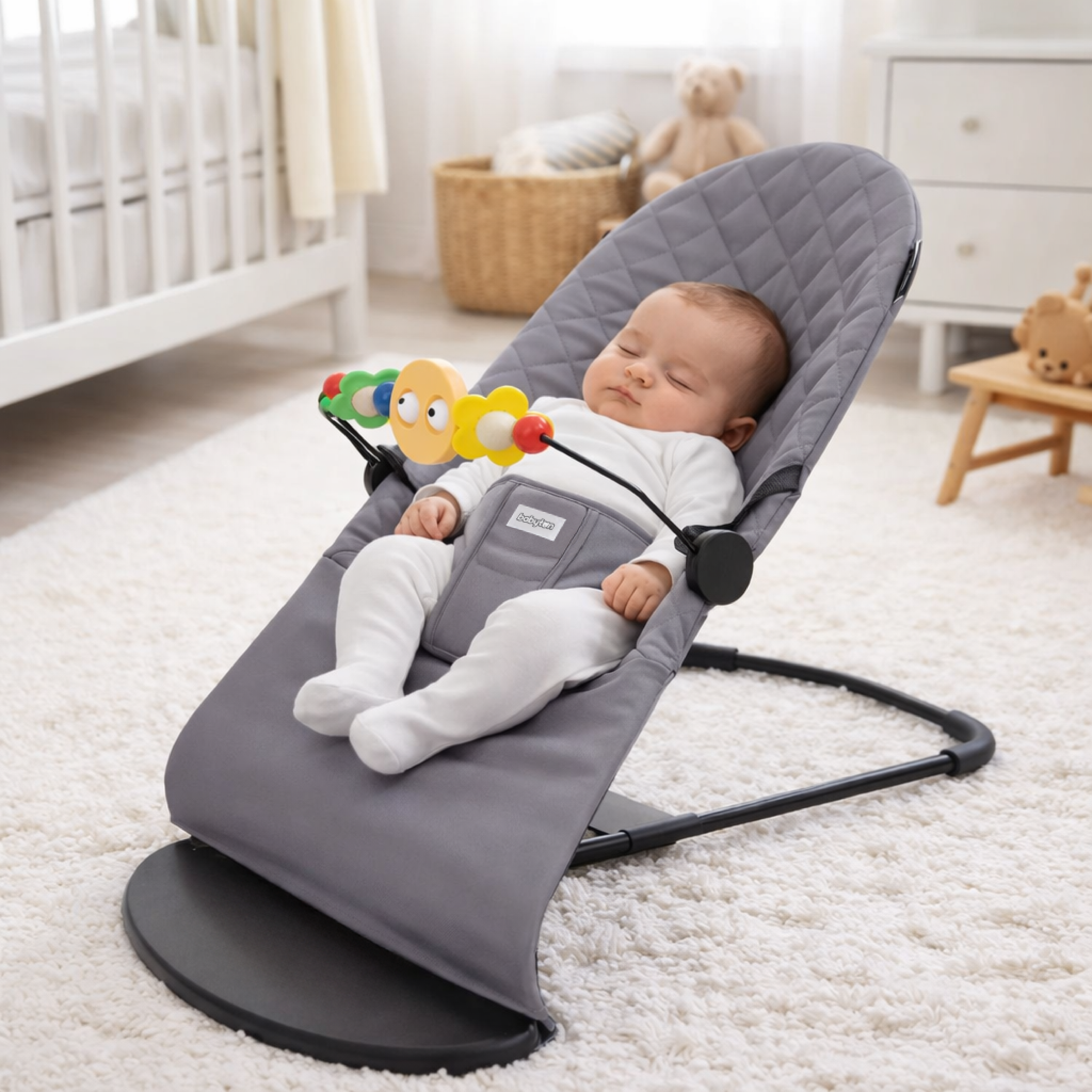 Шезлонг Babyton Balance серый - фото 2