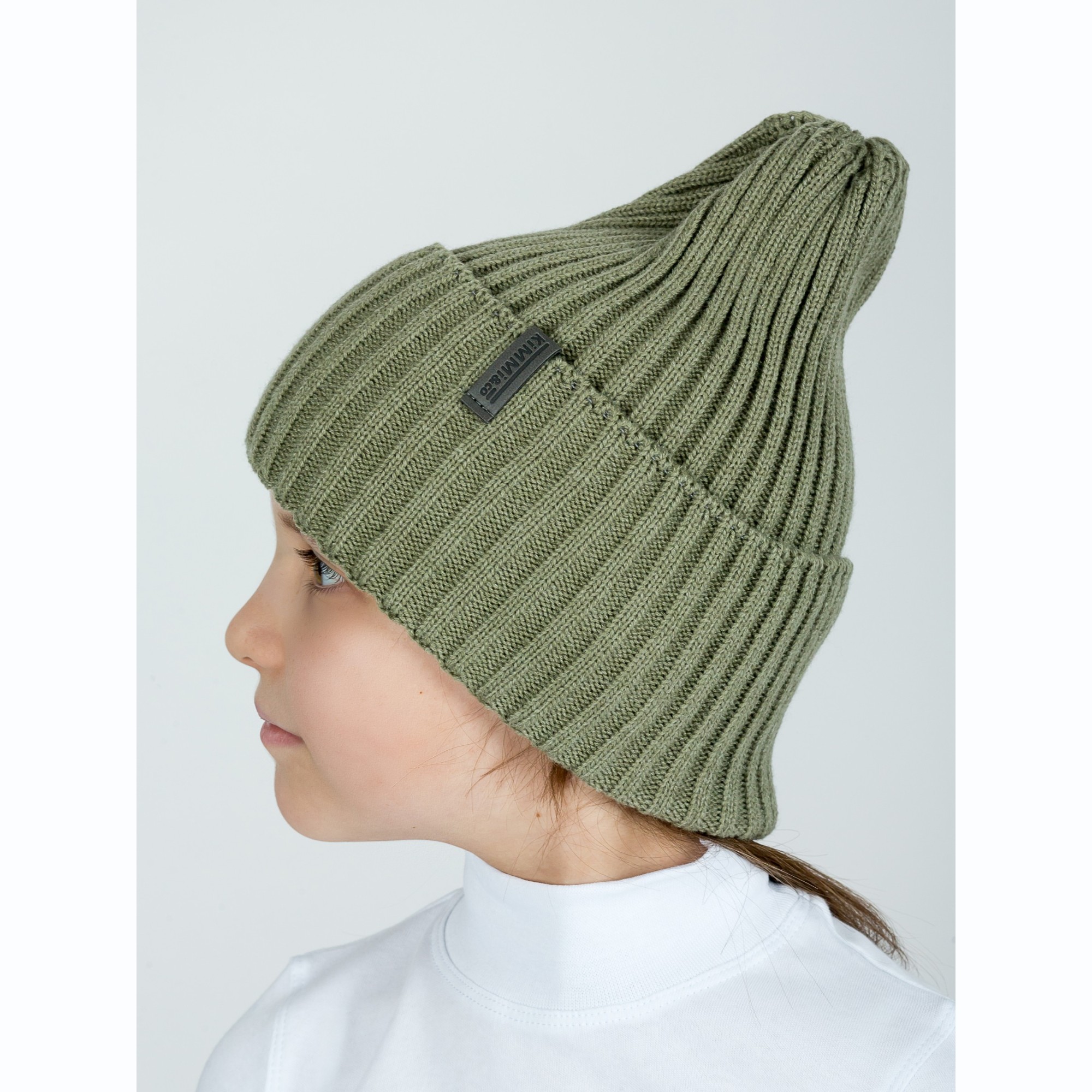 Шапка KiMMi co К-Ш-1608120 св.хаки - фото 5