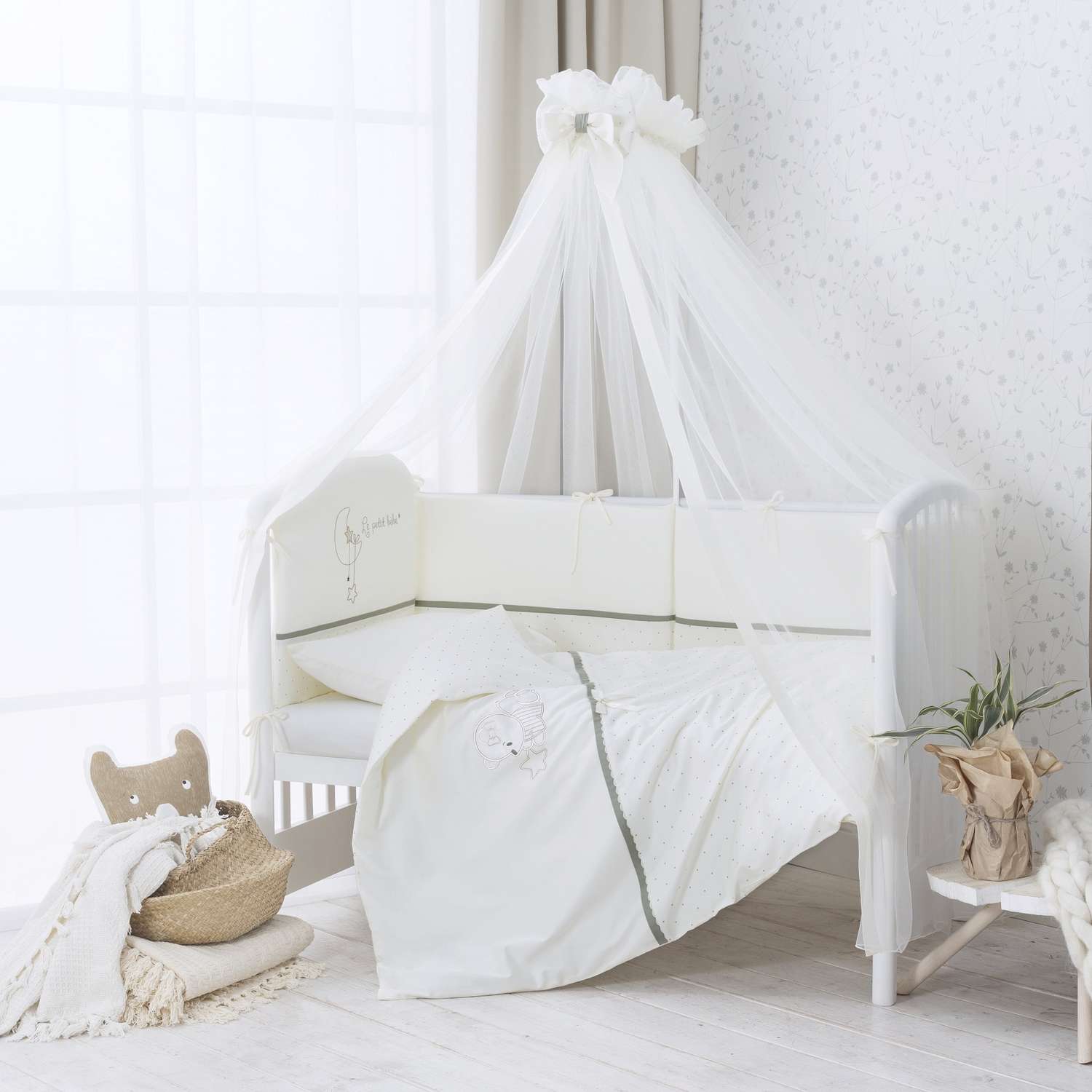 Комплект постельного белья Perina Le petit bebe 4 предмета Оливковый - фото 2