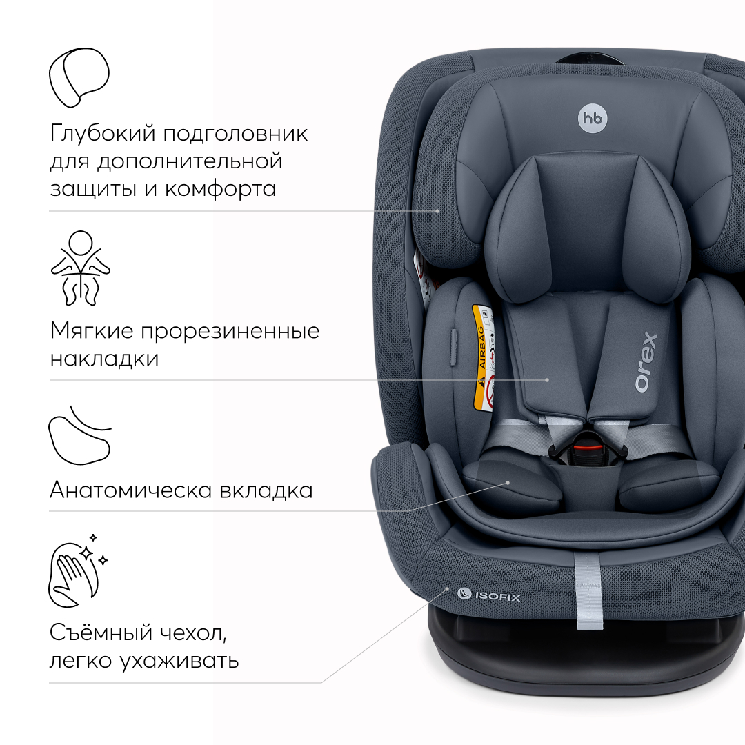 Автокресло Happy Baby Orex Isofix 0+/1/2/3 (0-36 кг) - фото 12