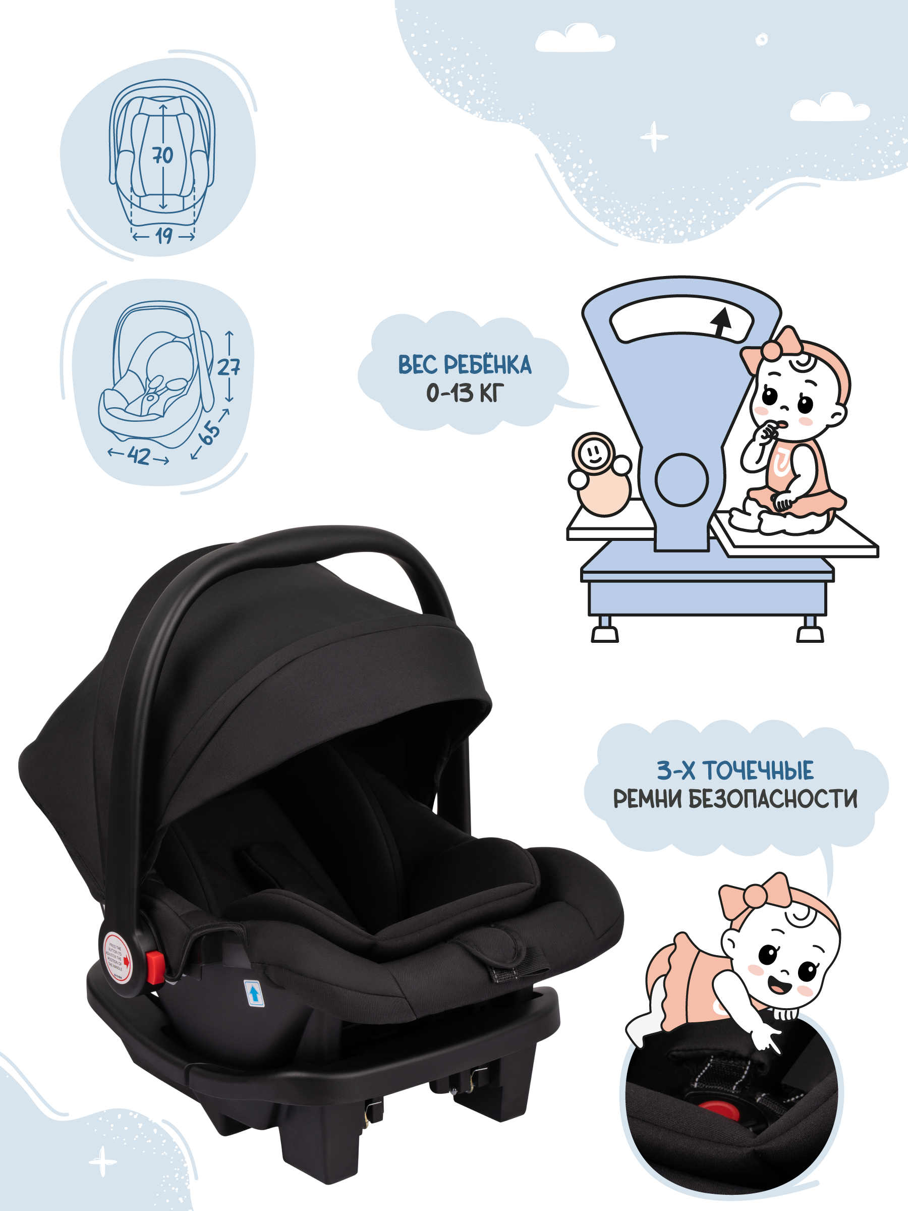 Коляска трансформер JOVOLA Truck, перекидная ручка черный - фото 5