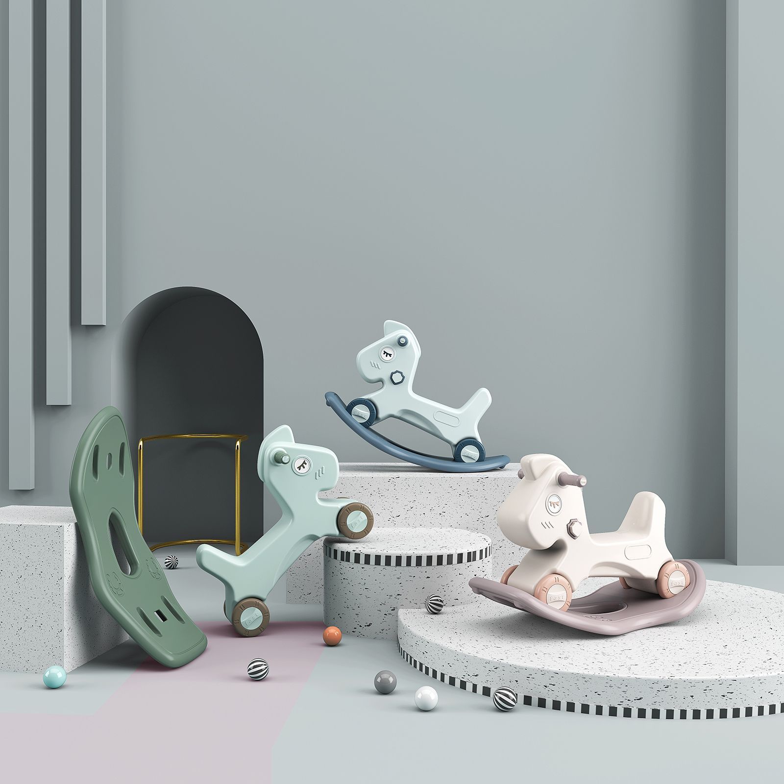 Качалка UNIX Kids Rose в ассортименте - фото 22