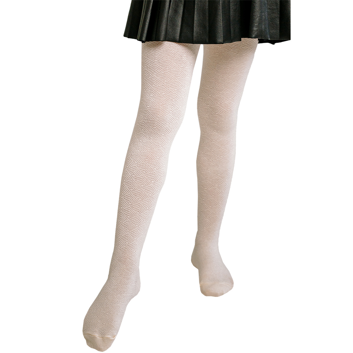 Колготки Ишимбайская чулочная фабрика WL-754 Ромбики крем М - фото 2