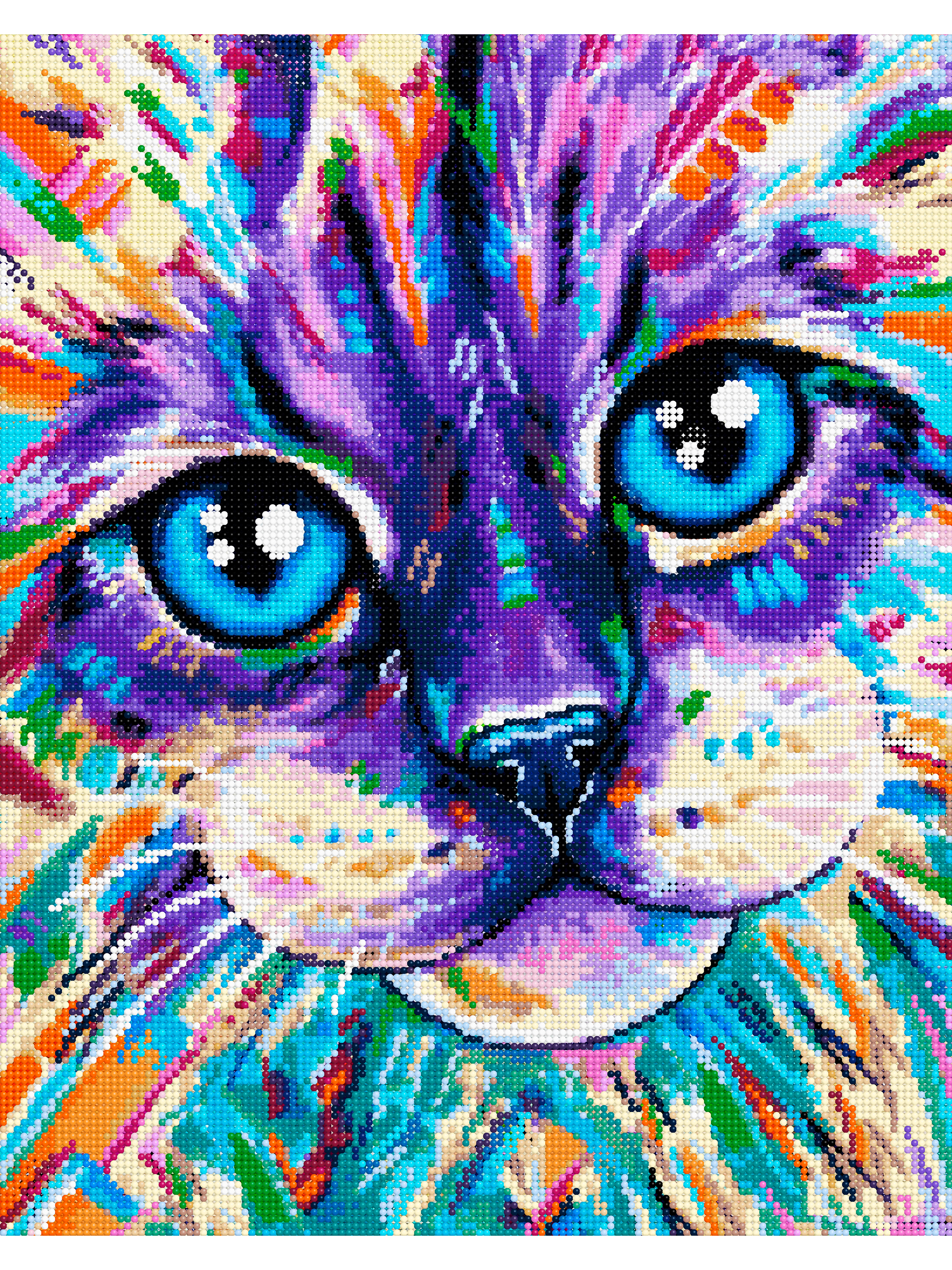Алмазная мозаика Art sensation Цветной кот в ассортименте - фото 2