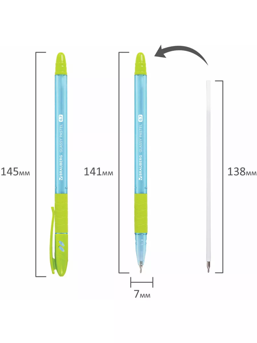 Ручка шариковая Brauberg 12 шт. - фото 7