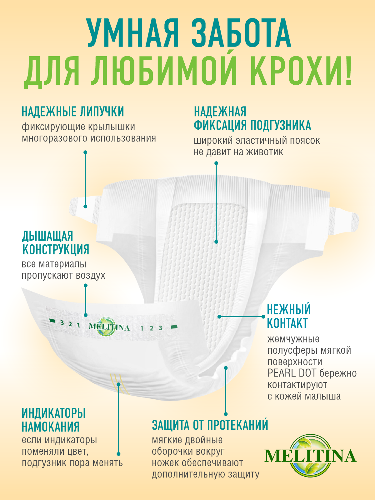 Подгузники Melitina Classic XL 36 шт. - фото 5