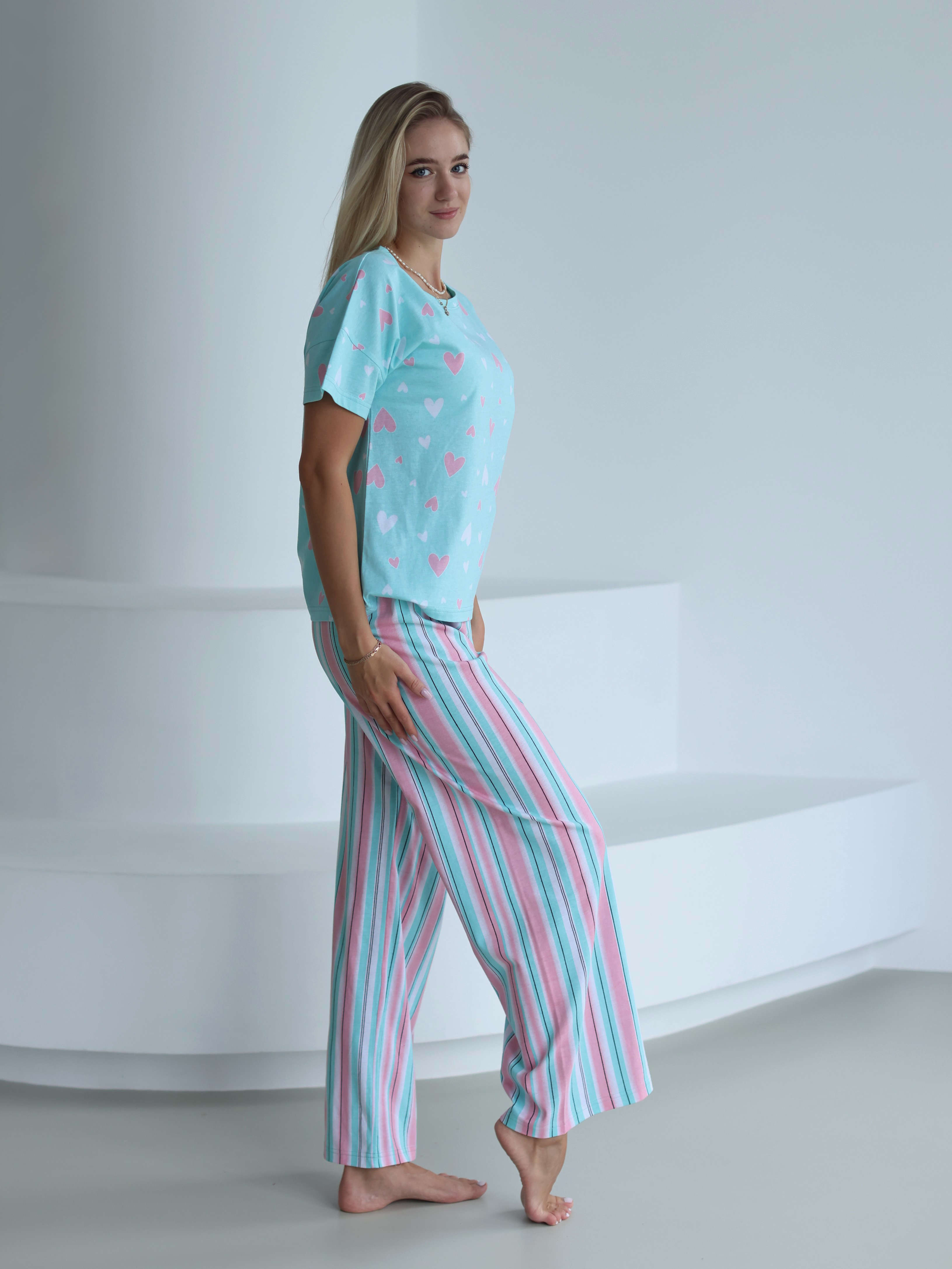 Пижама Агапэ 0540_аквамарин розовый - фото 6