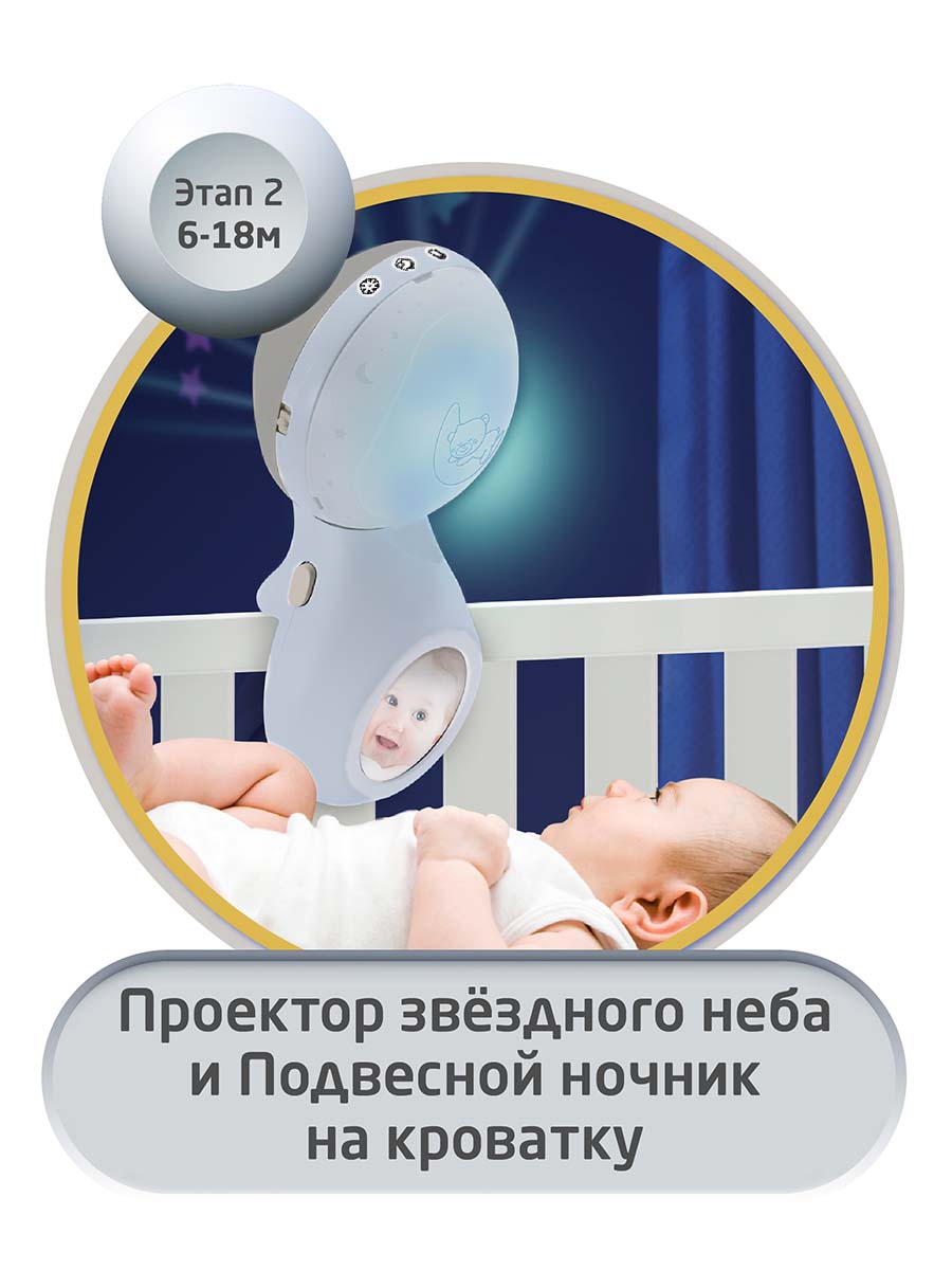 Мобиль INFANTINO 3 в 1 Музыкальный серо-бежевый - фото 5