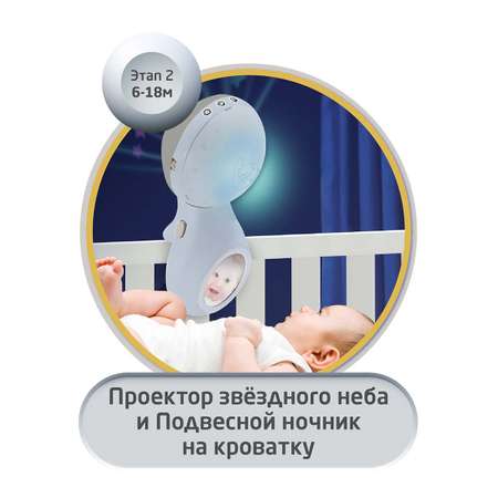 Мобиль INFANTINO 3 в 1 Музыкальный серо-бежевый