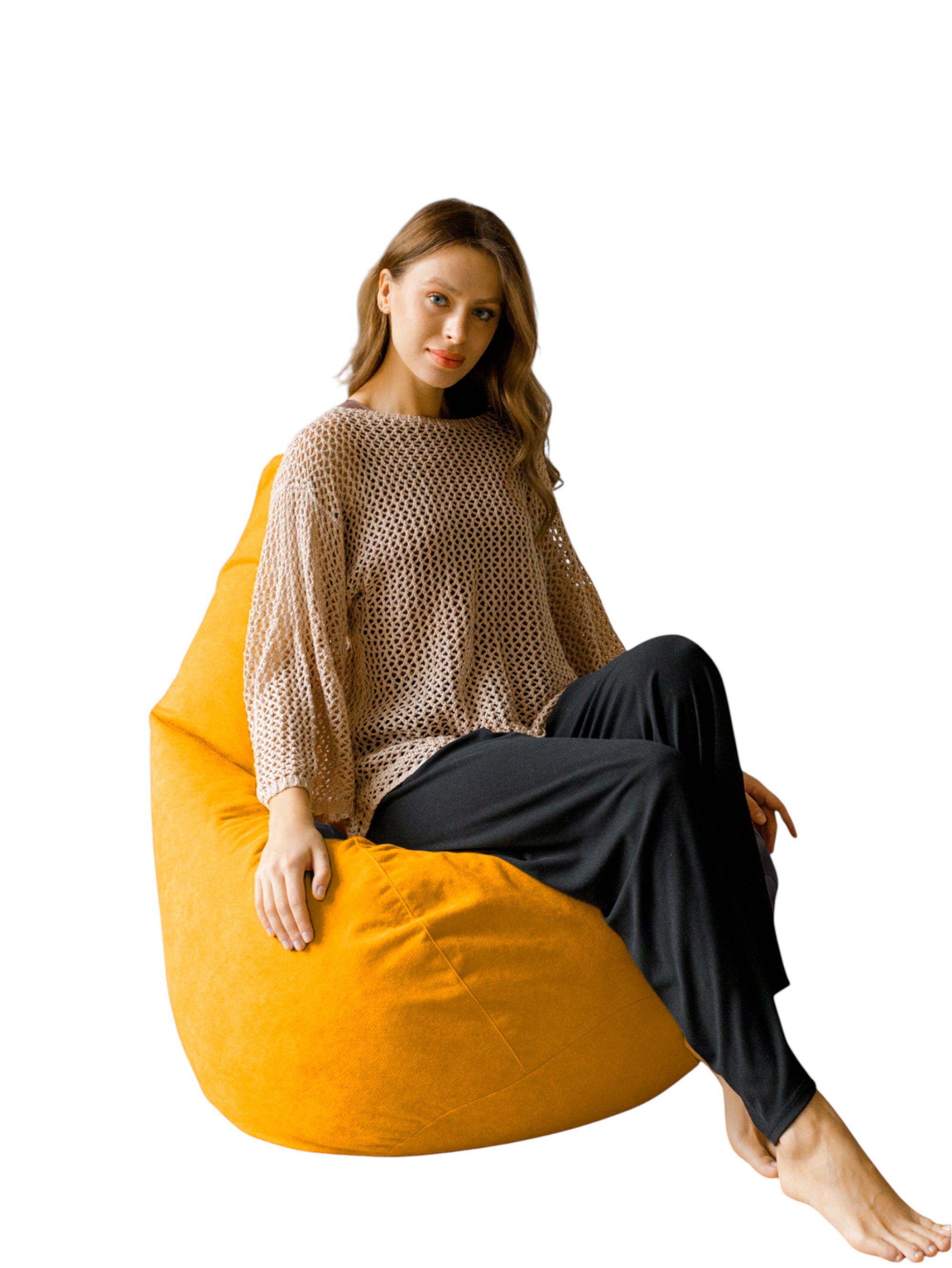 Кресло-мешок DreamBag желтый - фото 1