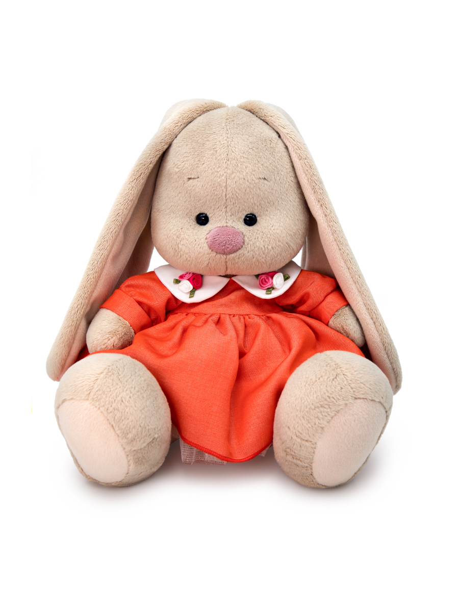 Мягкая игрушка BUDI BASA Зайка Ми в коралловом платье - фото 1