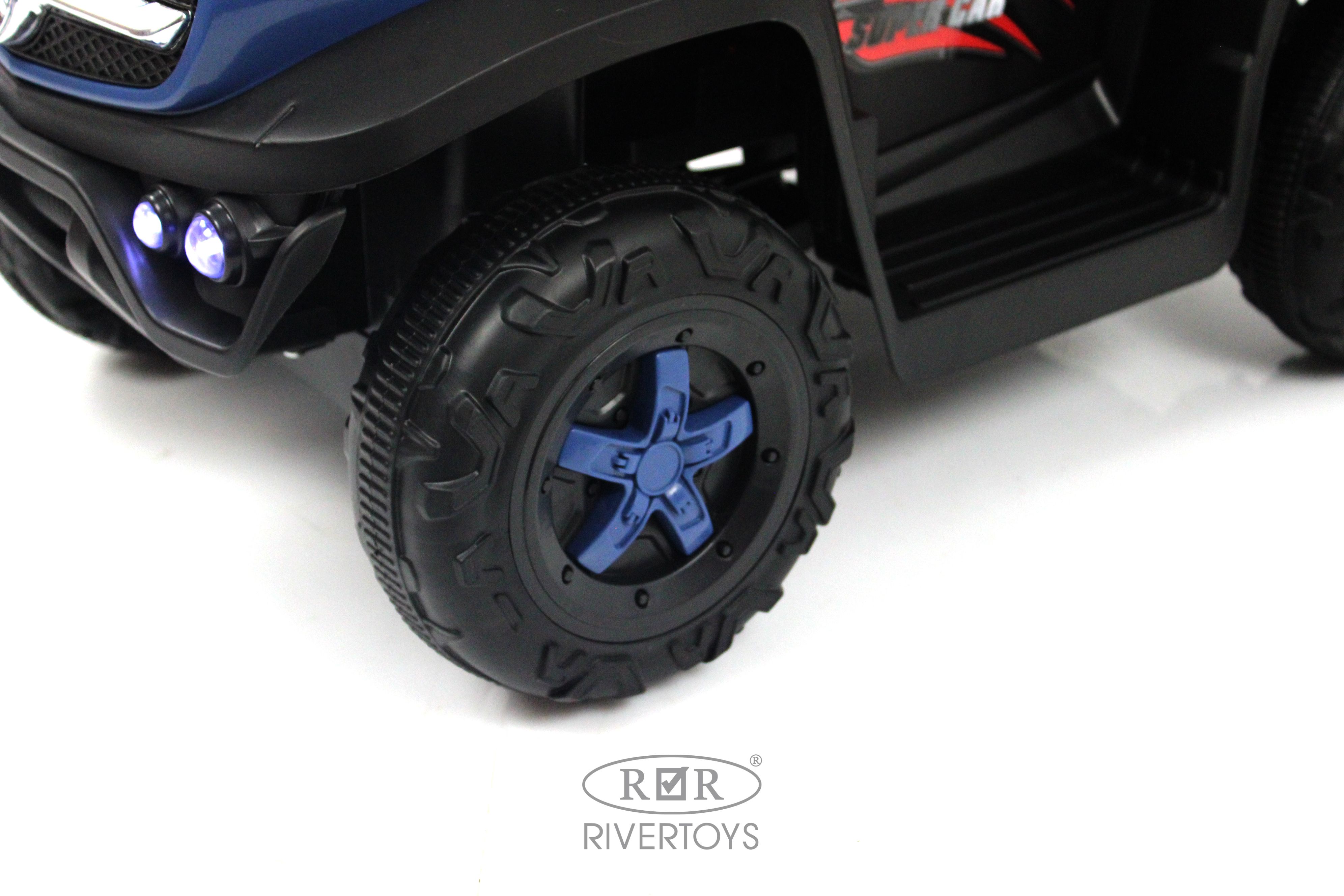 Электромобиль RIVERTOYS G005GG-BLUE С пультом ДУ - фото 5