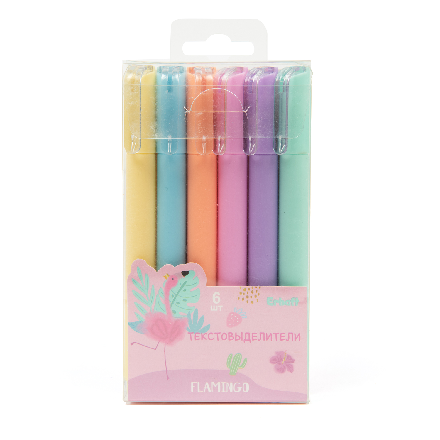 Текстовыделители Erhaft 6 цв. - фото 1