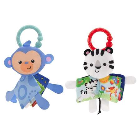 Мягкие книжки Fisher Price обезьянка, львенок в ассортименте