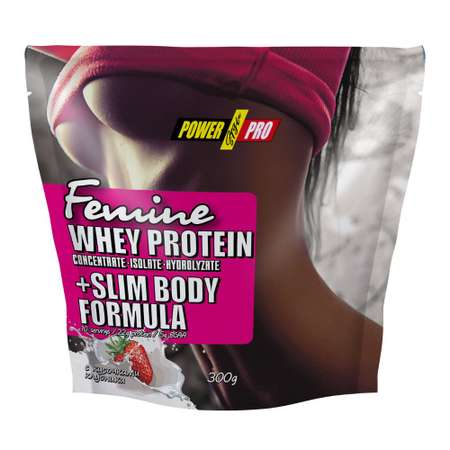 Протеин сывороточный Femine POWER PRO Со вкусом и кусочками клубники 300г