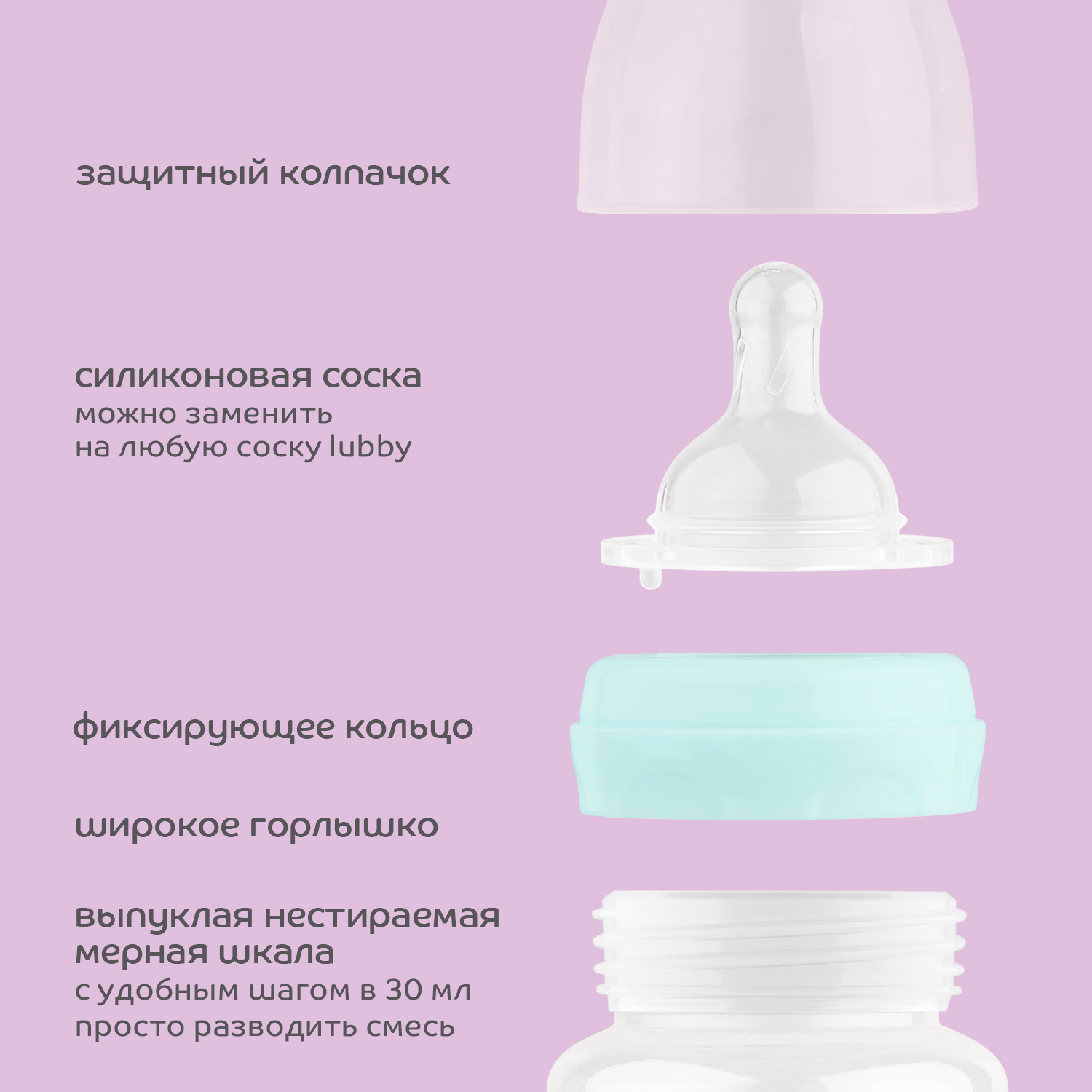 Бутылочка Lubby 250 мл - фото 2