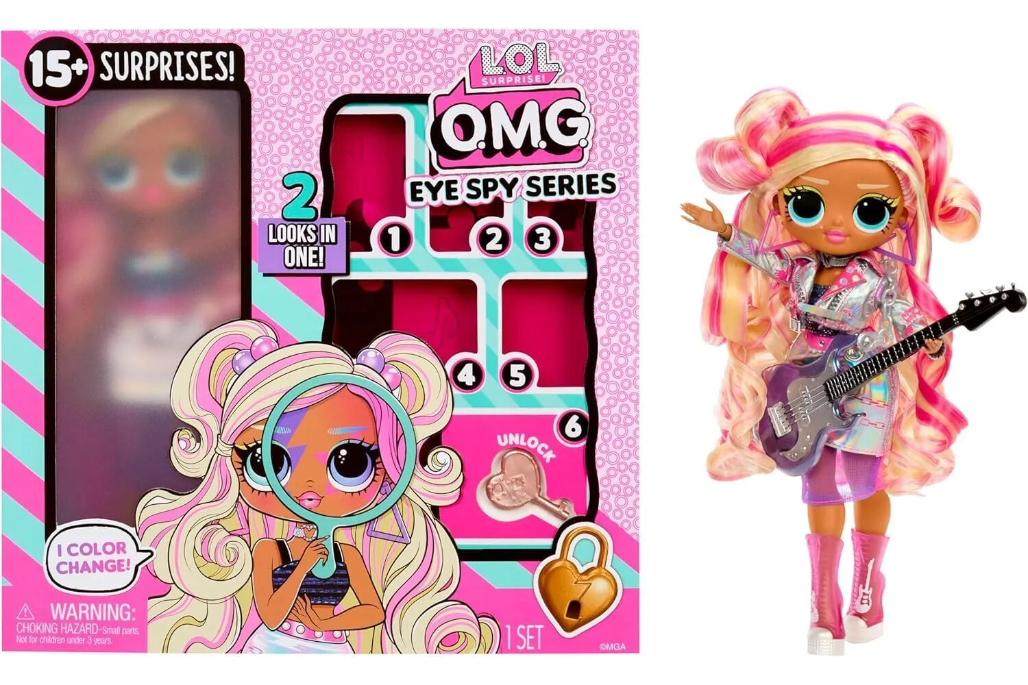 Изображение товара Кукла LOL Surprise OMG Eye Spy Рок-звезда, серия детектив, меняет цвет
