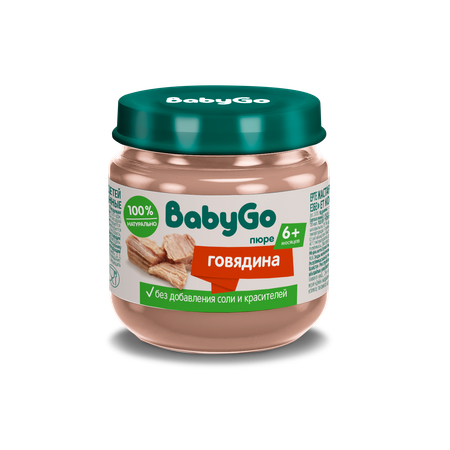 Пюре BabyGo говядина с 6 мес 80 г