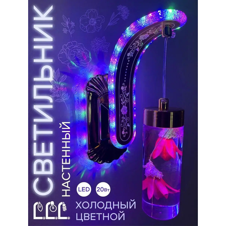 Светильник настенный LLL Бра кристалл розовый