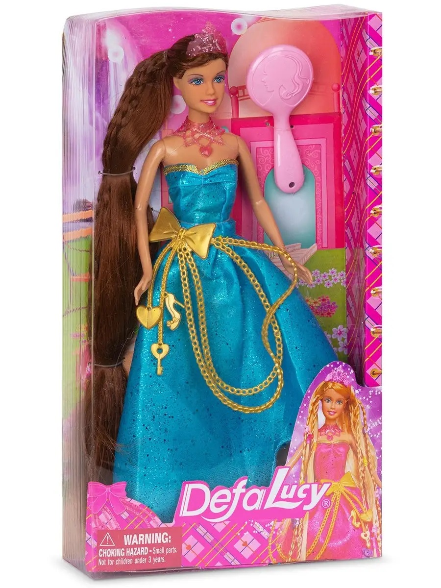 Кукла модельная Defa Lucy принцесса с длинными волосами высота 29 см 8195//голубой - фото 6