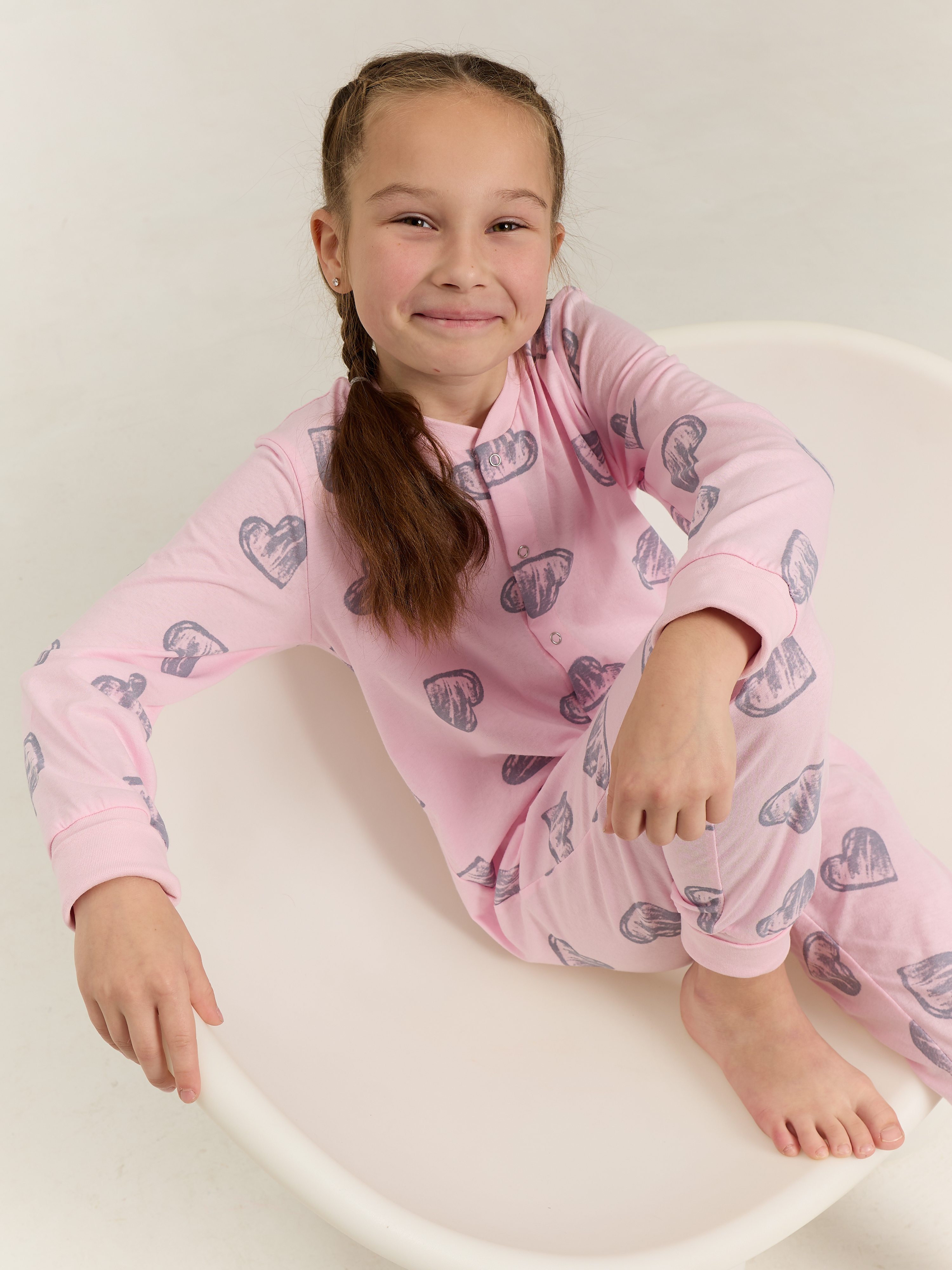 Пижама Весёлый человечек Д00113П/Сердечки - фото 7