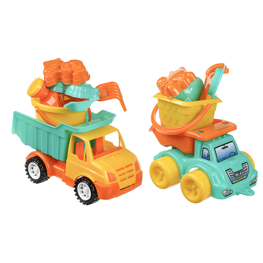 Песочный набор Игроленд Машинка-грузовик 7 предметов 7 предм. - фото 3