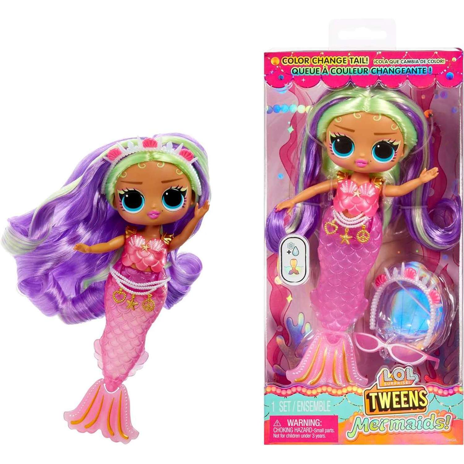 Кукла модельная L.O.L. Surprise! Tweens Mermaid Cleo Cove 510437-EUC - фото 1