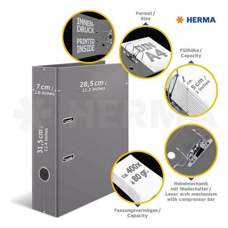 Папка на кольцах HERMA А4