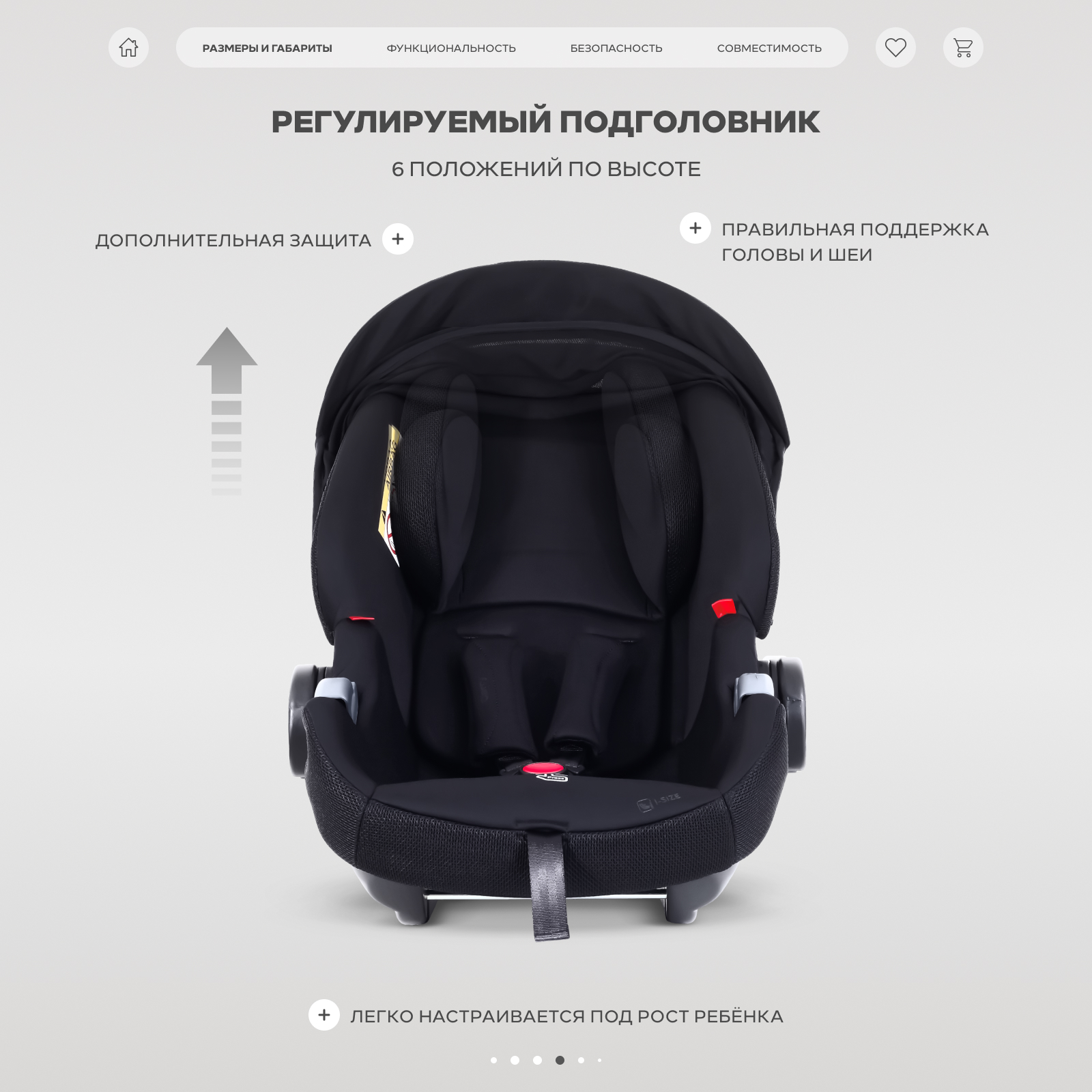 Автокресло Rant CARRY Pro 0 (0 -13 кг) черный - фото 5