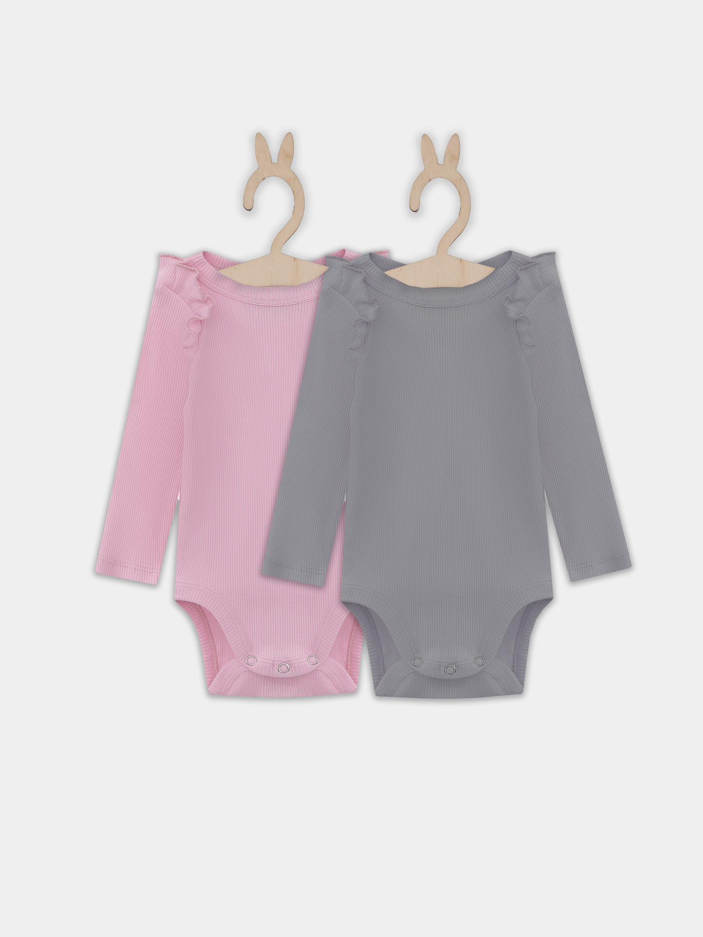 Боди 2 шт Mark Formelle (Марк Формэль) 13017-2/розовый +серый - фото 2