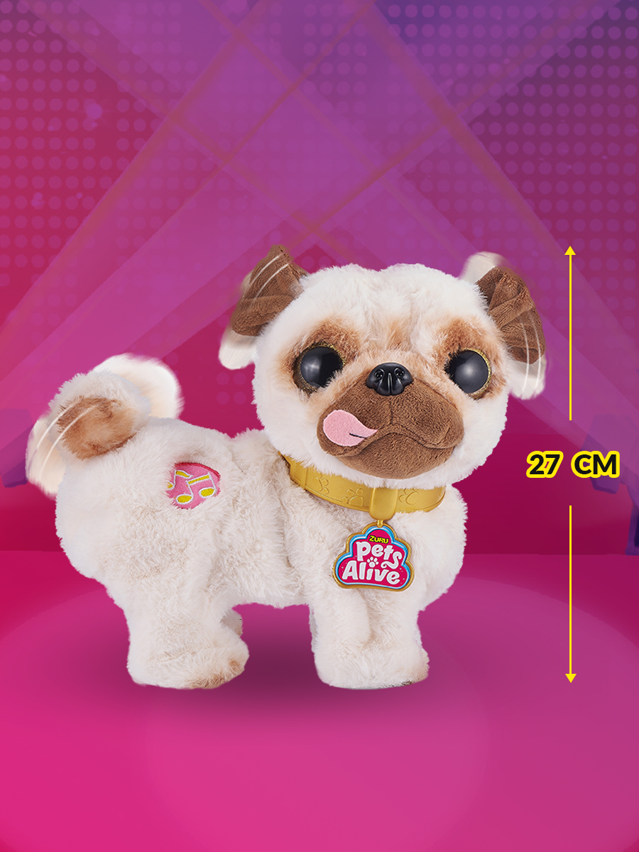 Мягкая игрушка Zuru Pets Alive собачка Мопс - фото 3