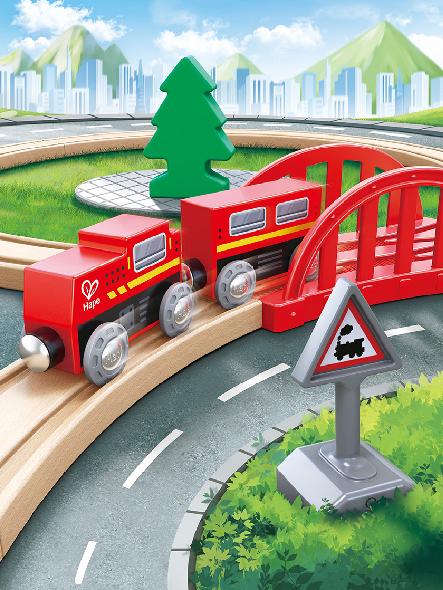 Набор железнодорожный Hape E3793_HP - фото 3