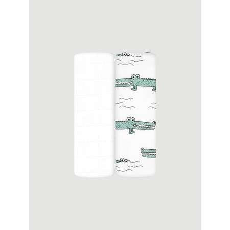 Пелёнка Mjolk Крокодилы/White