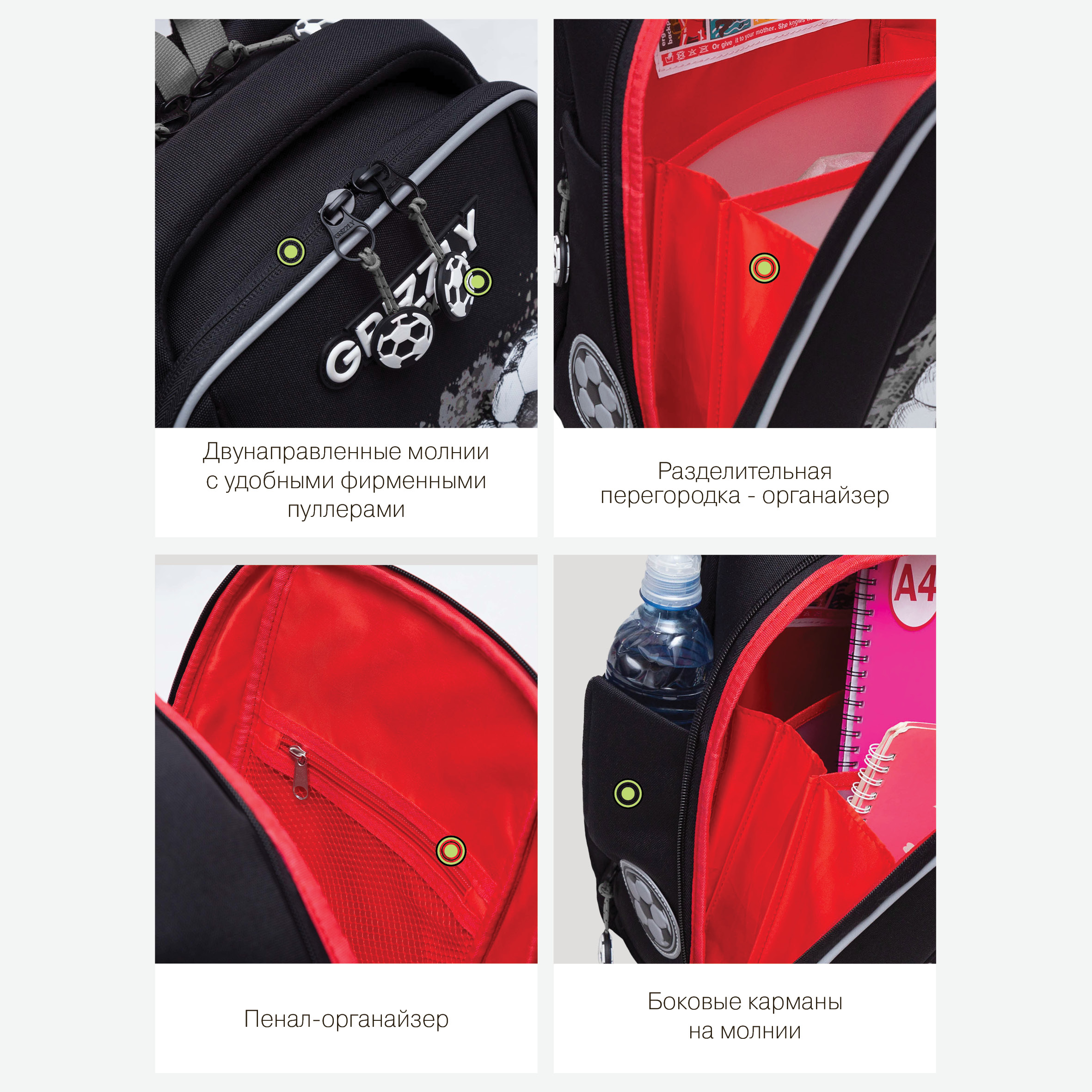 Рюкзак Grizzly Футбол - фото 10