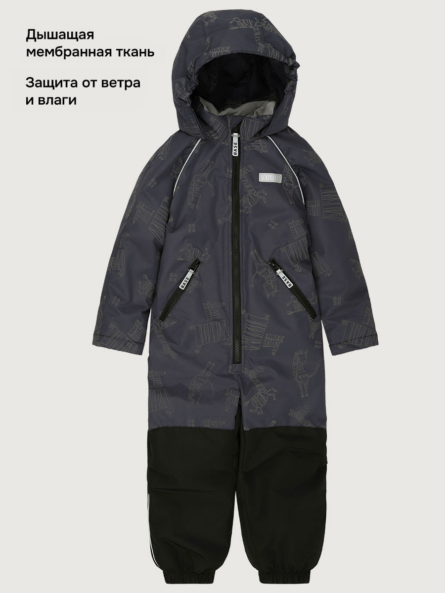 Комбинезон BASE by NIKASTYLE б8м10526 графит/черный - фото 4