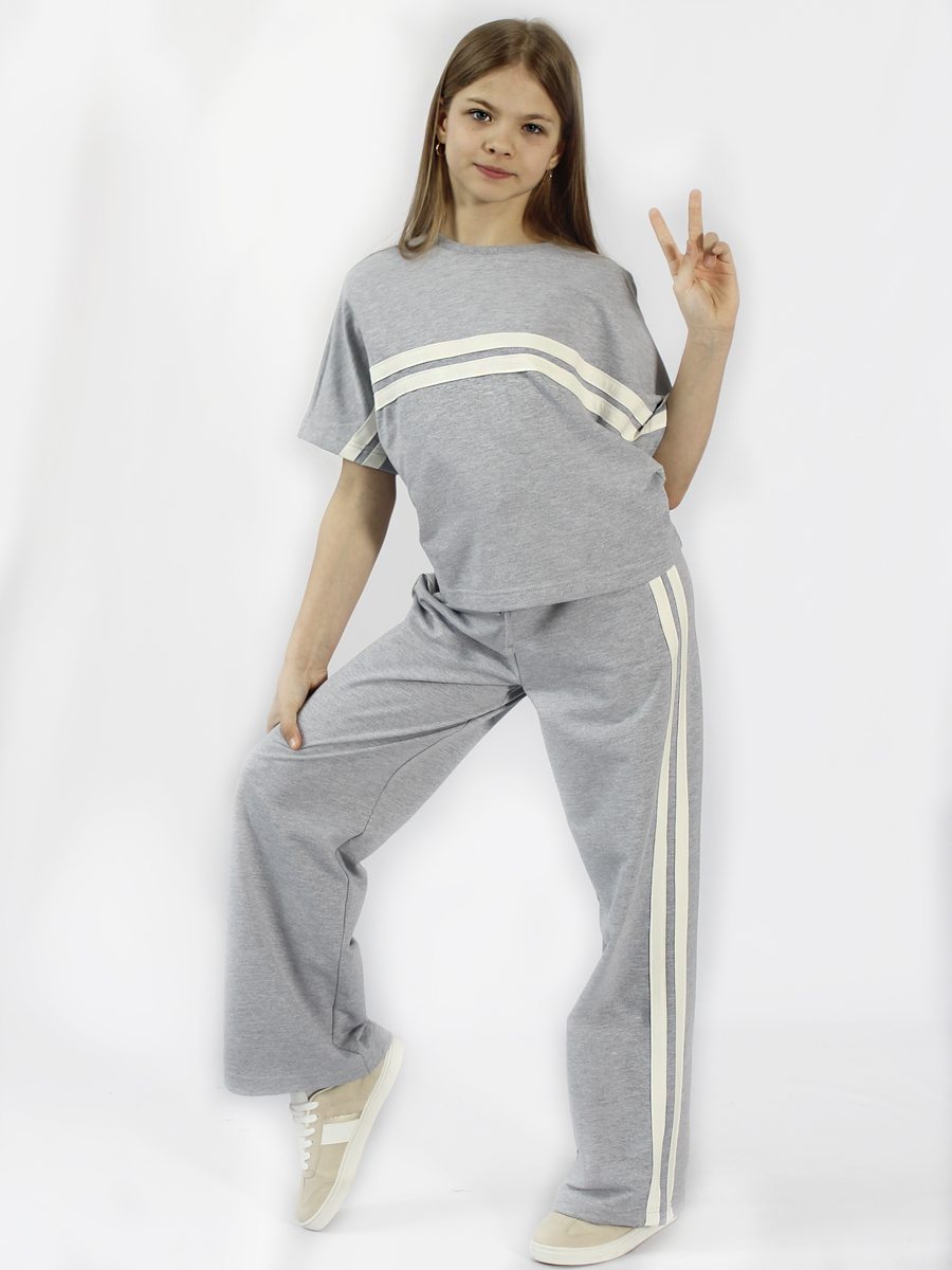 Костюм STELLA MODA 24401 серый меланж - фото 2