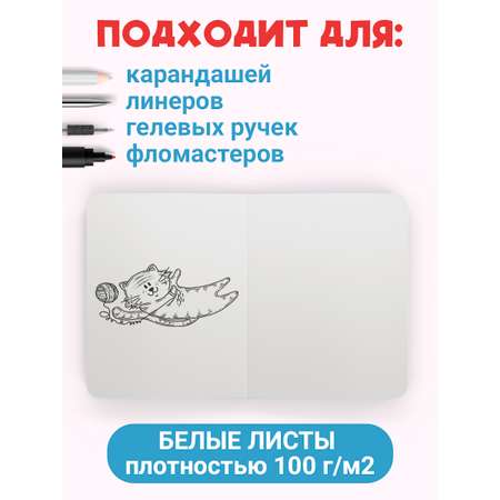 Скетчбук Проф-Пресс карманный блокнот Meowbook. А6 80 лист. 1 шт.