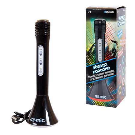 Микрофон Abtoys Mi-Mic Звезда караоке встроенный динамик черный
