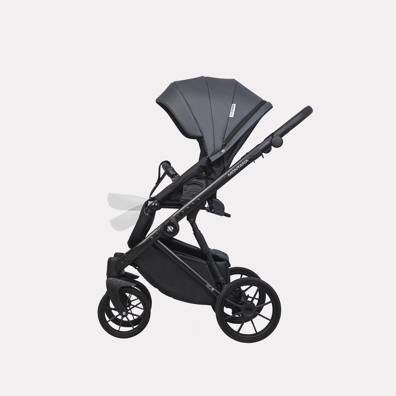 Коляска 3в1 Riko Basic Montana Ecco черный - фото 19