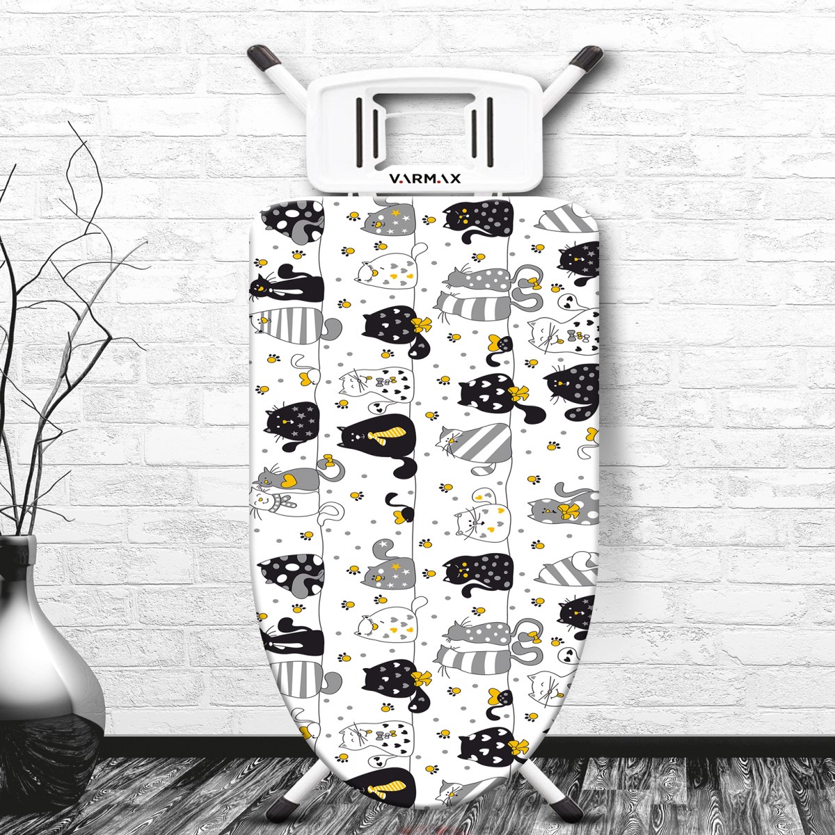 Чехол для гладильной доски Varmax 135*55 см L cats white - фото 3