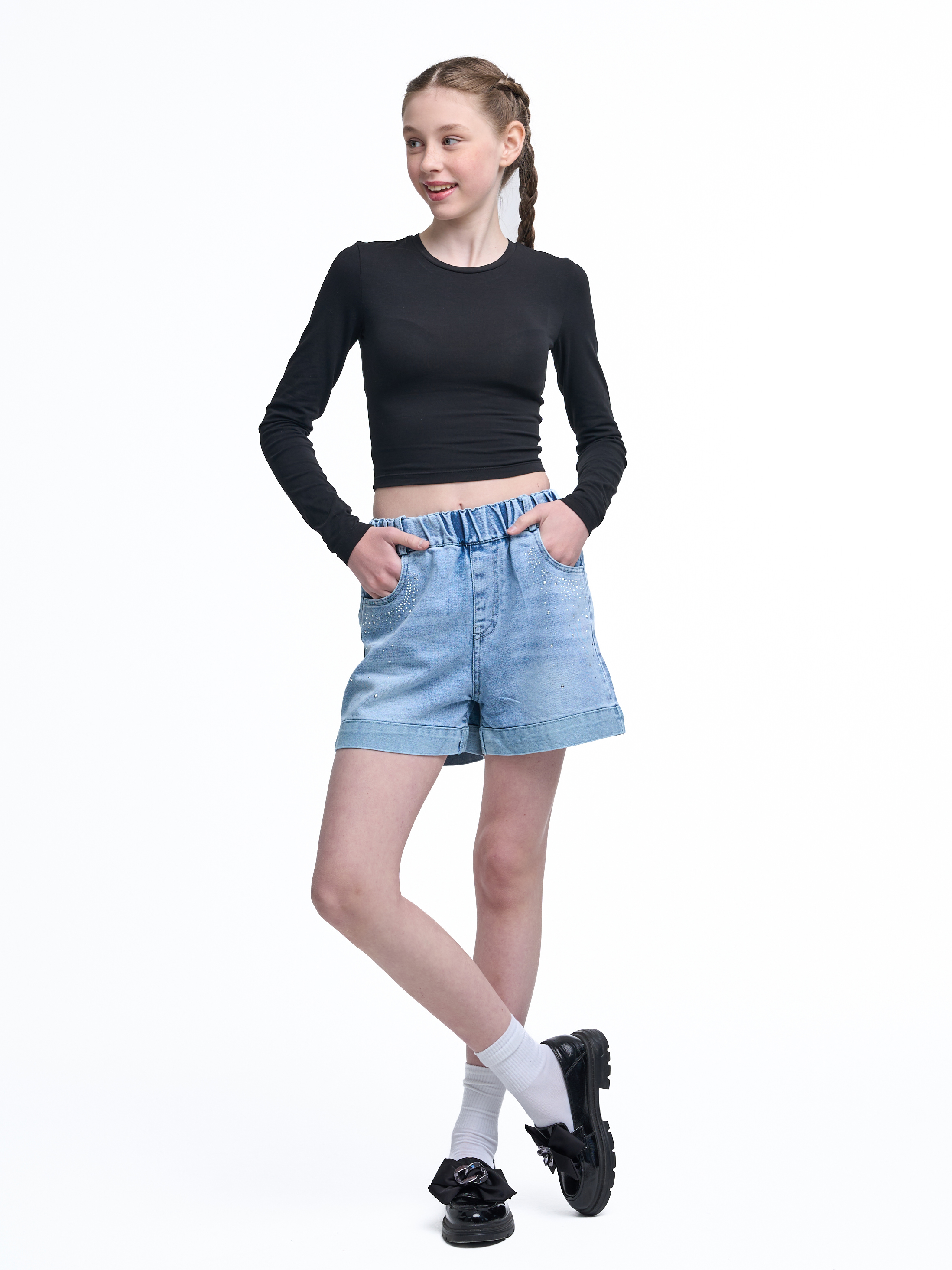 Шорты джинсовые СИНИЙ МИР WDK8205-G39 - фото 10